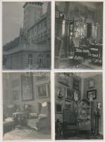 cca 1949-1957 A lillafüredi Palotaszálló külső és belső tereit bemutató fotók, 8 db, 8x11 cm