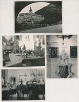 cca 1949-1957 A lillafüredi Palotaszálló külső és belső tereit bemutató fotók, 8 db, 8x11 cm