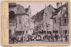 1896 Ős Budavár: Szt. Györgytér: , Klösz fotó kartonon, A Fényképészeti Szövetkezet kiadása, cca 16x10cm