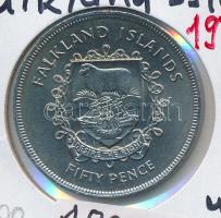Falkland-szigetek 1977. 50p Cu-Ni "II. Erzsébet ezüst jubileuma" T:1,1-
Falkland Islands ...