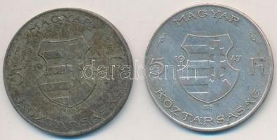 1947. 5Ft Ag "Kossuth" (2x) T:3