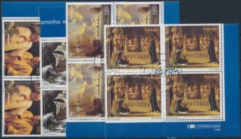 International Stamp Exhibition PORTUGAL set corner blocks of 4, Nemzetközi bélyegkiállítás PORTUGAL sor ívsarki 4-es tömbökben