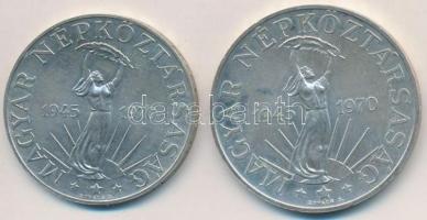 1970. 50Ft Ag + 100Ft Ag "Felszabadulás" pár T:BU 
Adamo EM36,37