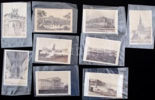 cca 1870 Németország 9 db feliratozott városkép / Germany, 9 photos 7x11 cm