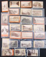 cca 1860-1880 Ausztria 25 db keményhátú fotó különböző városok képeivel Insbrucktól - Halstattig / cca 1860-1880 Austria Collection of 25 town view photos. Different cities from Salzburg, to Halstatt 7x11 cm