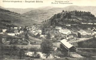 Gölnic-bányaváros, Thurzó-vár romjai; Feitzinger Ede No. 729.//II. b Bergstadt Gölnitz, Ruine des Thurzoschlosses / mine area, view of the castle ruins