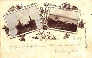 1899 Révfülöp, Balatonfürdő, kikötő, floral; Singer S. fényképész (Rb)