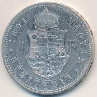 1891KB 1Ft Ag "Ferenc József / Fiume címer" Körmöcbánya T:2-
Hungary 1891KB 1 Forint Ag &...