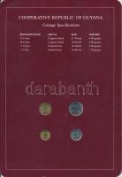 Guyana 1982-1985. 1c-25c 4xklf  db, forgalmi szett felbélyegzett kartonlapon T:1
Guyana 1982-1985. ...