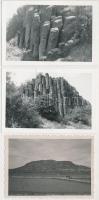 cca 1960-1970 Badacsonyról és a bazaltorgonákról készült 3 db fotó, 6x9 cm