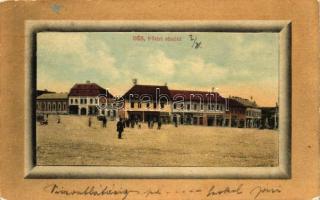 Dés, Dej; Fő tér, Kereskedelmi Bank részvénytársaság, Góczi Károly, Vass Antal és Csiszár Imre üzlete  / main square, shops (EK)
