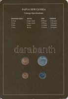 Pápua Új-Guinea 1990. 1T-20T 4xklf  db, forgalmi szett felbélyegzett kartonlapon T:1
Papua New Guin...