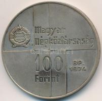 1974. 100Ft Ag "MNB" T:BU patina
