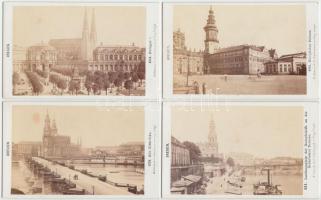 cca 1860 Prága 5 db feliratozott városkép / Prague, 5 photos 7x11 cm