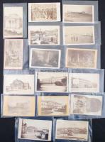 cca 1860 16 db régi városképes fotó és fénnyomat, benne olasz, horvát városok, és azonosítatlan, de érdekes fotók / Vintage photos and photgravures  7x11 cm