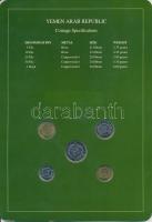 Jemeni Arab Köztársaság 1974-1980. 5f-1R 5xklf  db, forgalmi szett felbélyegzett kartonlapon T:1
Ye...
