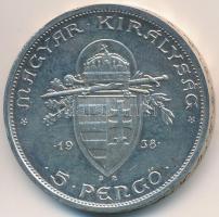 1938. 5P Ag "Szent István" T:2 kis ph., felületi karc
Adamo P8.1