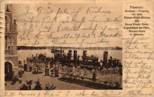 Porec, Parenzo; Hochsee-Torpedo vor dem Palace-Hotel-Riviera / Austro-HUngarian ocean torpedo boat (EK)