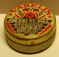 cca 1930-as évek "Vaselin" gyógyszers fémdoboz