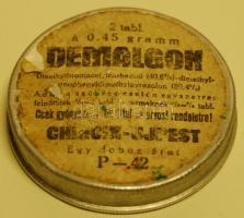 cca 1930-as évek "Demalgon" gyógyszers fémdoboz