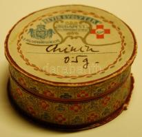 "Bayer gyógyszertár" gyógyszeresdoboza az 1900-as évek elejéről
