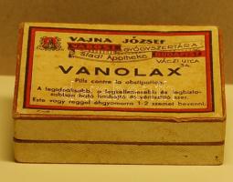 cca 1930-as évek "Vanolax" gyógyszeresdoboz