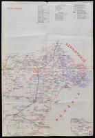 cca 1949-50  A magyar postai vonalcsoportok térképei, sorszámozott térképszelvény: Debreceni vonalcs...