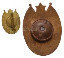 ~1970. "Kiváló Határőr" aranyozott, zománcozott jelvény eredeti tokban miniatűrrel T:2