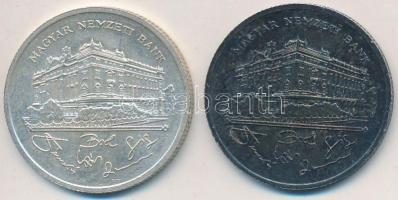 1992. 200Ft Ag "MNB" (2x) T:2 patina