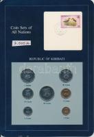 Kiribati 1979. 1c-1$ 7xklf, "Coin Sets of All Nations" forgalmi szett felbélyegzett kartonlapon T:1 Kiribati 1979. 1 Cent - 1 Dollar 7xdiff, "Coin Sets of All Nations" coin set on cardboard with stamp C:UNC