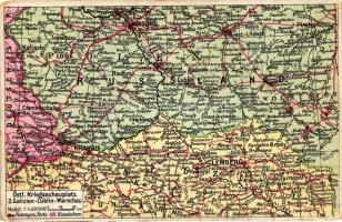 Östl. Kriegsschauplatz, Galizien-Lublin-Warschau / East theater of war, Galicia-Lublin-Warsaw, WWI military map (b)