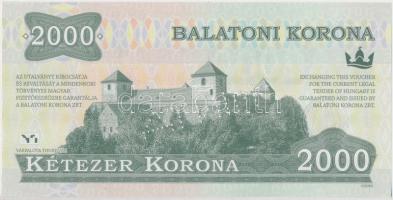 2012. 10.000K "Balatoni Korona" "000000" sorszámmal, "MINTA" perforáci...