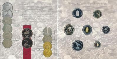 2008. 1Ft-100Ft 7xklf darabos forgalmi sor "Búcsú az egy- és kétforintostól" dísztokos szettben T:PP