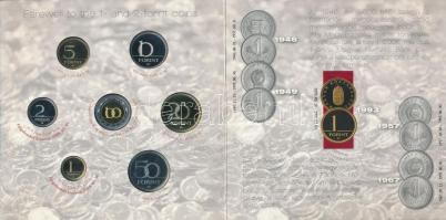 2008. 1Ft-100Ft 7xklf darabos forgalmi sor "Búcsú az egy- és kétforintostól" dísztokos sze...