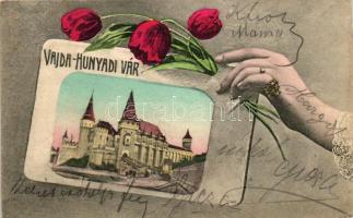 Vajdahunyad, Hunedoara; vár, virág / castle, flower (EK)