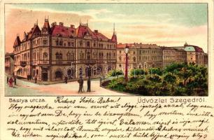 Szeged, Bástya utca, litho (EB)