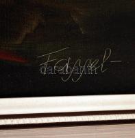 Fassel L'ousa Ferenc (1915-2009): Csendélet. Olaj, farost jelzett, keretben, 50×70 cm