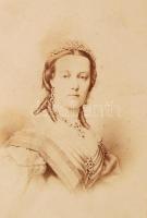 cca 1860 Mária Henrietta belga királyné fotója / cca 1860 Photo of Maria Henrietta queen of Belgium ...