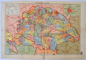 cca 1941-1942 Magyarország hegy- és vízrajzi térképe, kiadja a M. kir. Honvéd Térképészeti Intézet, ...