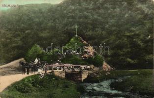 Bégalankás, Luncanii de Jos; híd, kereszt, kiadja Ruschil János Domokos / bridge, cross