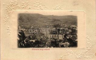 Segesvár, Sighisoara; floral Emb. (vágott / cut)