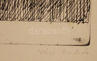 Váci András (1926-): Váci Mihály. Rézkarc,karton, jelzett,  40×30 cm