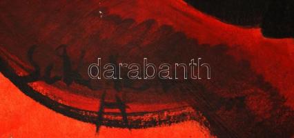 Olvashatatlan jelzéssel: Üldögélő férfi. Tempera, karton, 60×49 cm