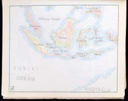 Biczó Tamás grafikus és térképrajzoló ifjúkori térképrajzai füzetben