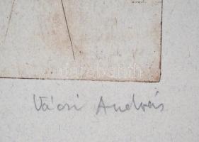 Váczi András(1967-): Önarckép. Rézkarc, papír, jelzett, 16x13 cm