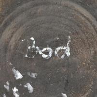 Bod Éva (1924-2004): Lyukacsos kaspó, raku kerámia, jelzett, 19×19×10 cm