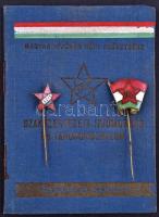 1949. "SZIT - Szakszervezeti Ifjúmunkás- és Tanoncmozgalom" tagsági könyve és zománcozott ...