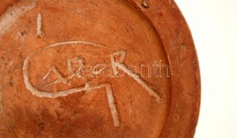 Gádor István (1891-1984): Asztali váza, csurgatott mázas kerámia, jelzett, kis sérüléssel, mázhibáva...