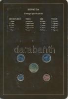 Bermuda 1986-1991. 1c - 1$ 5xklf db, forgalmi szett felbélyegzett kartonlapon T:1
Bermuda 1986-1991...