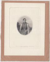 cca 1840 Ferenc József császár acélmetszetű portréja / Franz Joseph emperor's steel engraved portrait 7x9 cm